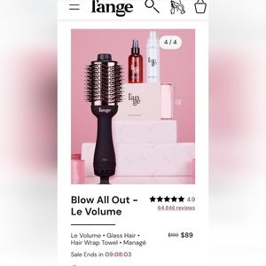 L'ange Le Volume 75mm 2 in 1 Brush Blow out Dryer 2022 Like New
